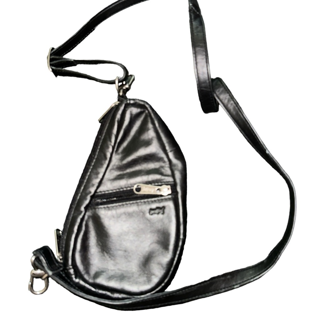 AmeriBag 8” black mini leather Baglett